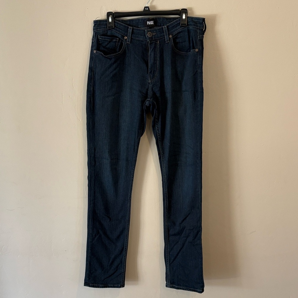 PAIGE Men's Deep Indigo Straight Jeans